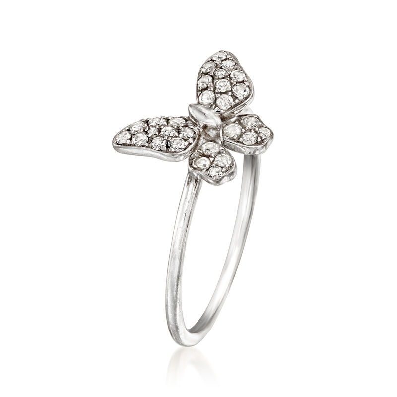 C. 1990 Vintage 1.20 ct. t.w. Diamond Jewelry Set: Three Butterfly Rings in 18kt Tri-Colored Gold. Size 6 image number 7