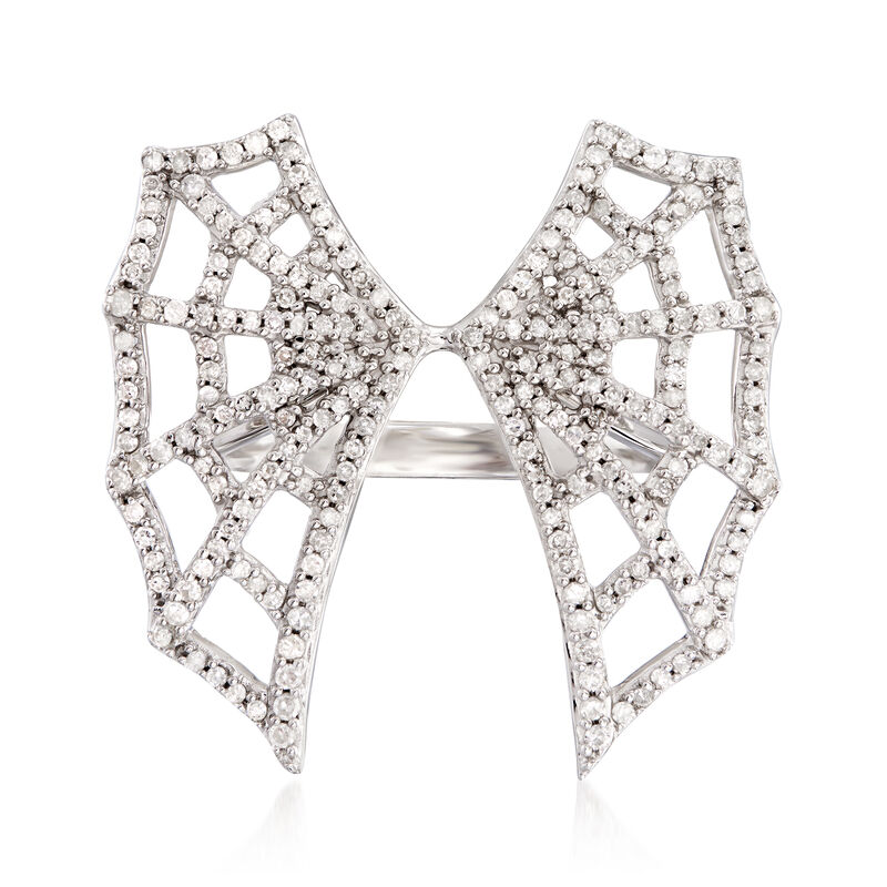 .50 ct. t.w. Diamond Spider Web Ring in Sterling Silver image number 0