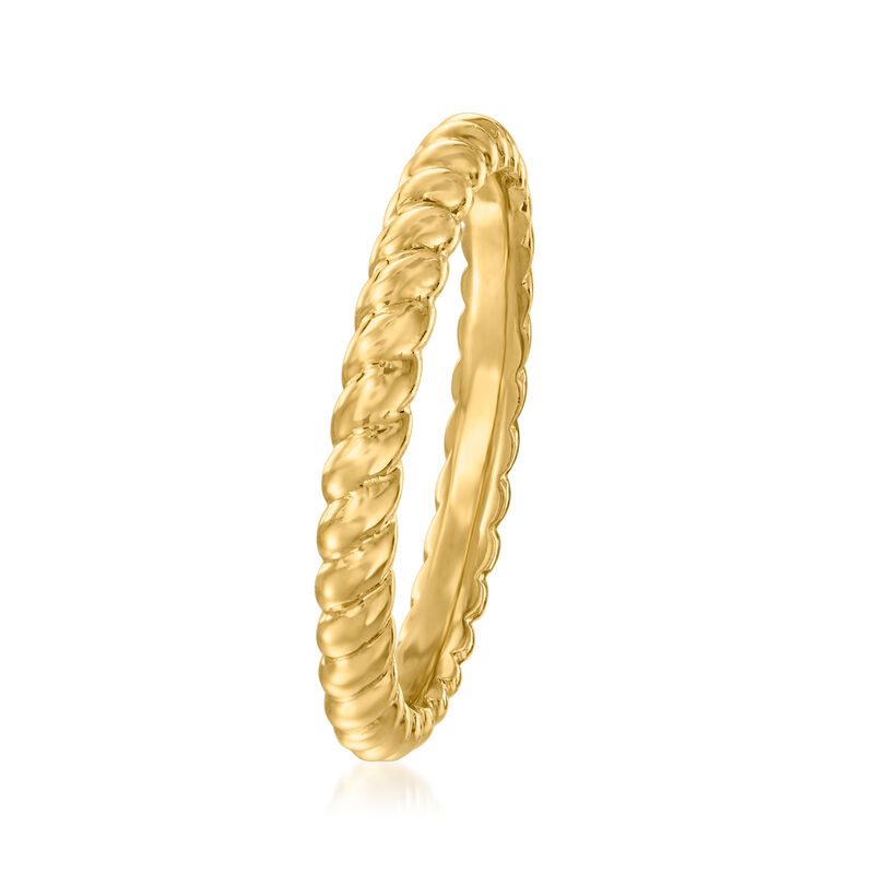 14kt Yellow Gold Twisted Ring. Size 6 image number 2