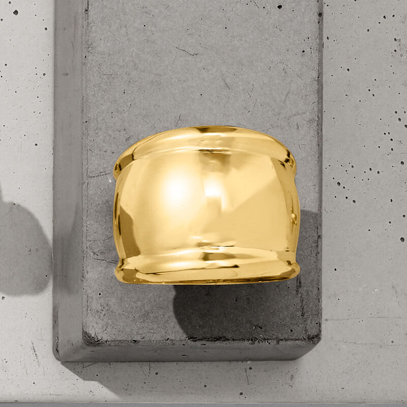 Italian 14kt Yellow Gold Wide Ring image number 3