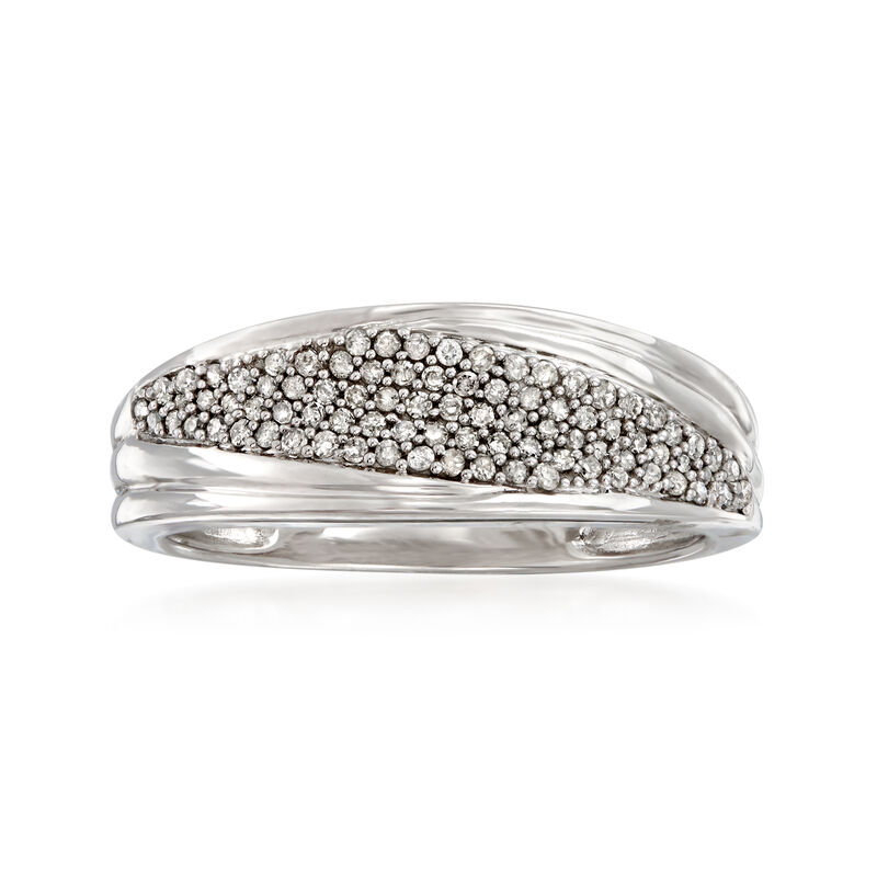 .25 ct. t.w. Pave Diamond Marquise-Shaped Ring in 14kt White Gold image number 0