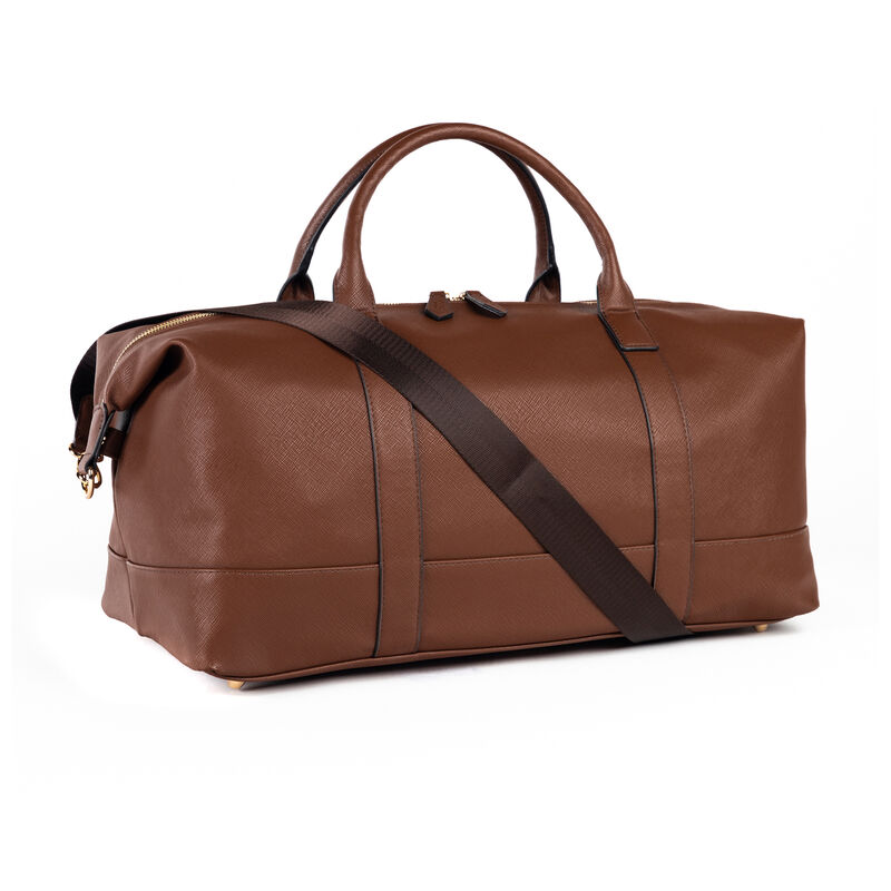 Brouk & Co. &quot;Alexa&quot; Faux Chestnut Leather Duffel Bag image number 1