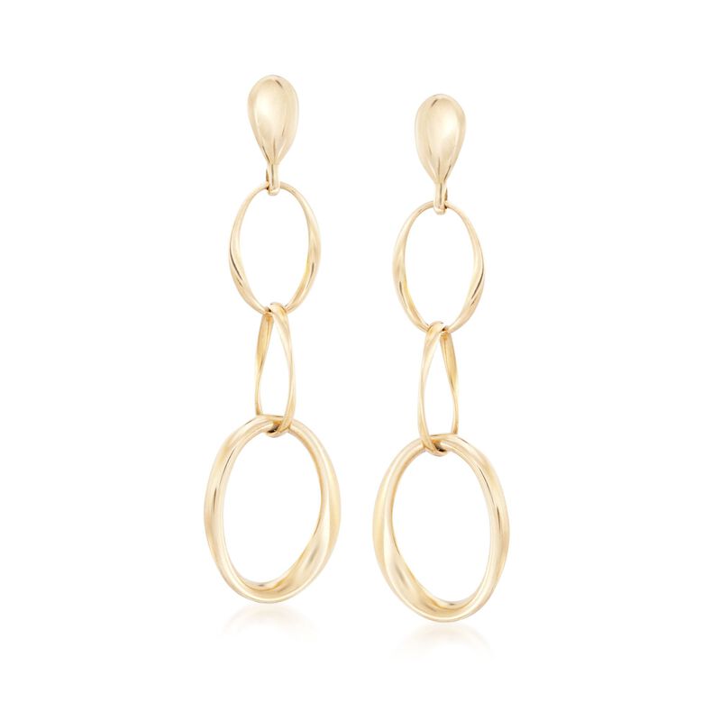 Roberto Coin Three Circle Drop Earrings in 18kt Yellow Gold  image number 0