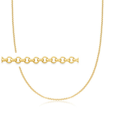 2.5mm 14kt Yellow Gold Rolo-Link Necklace