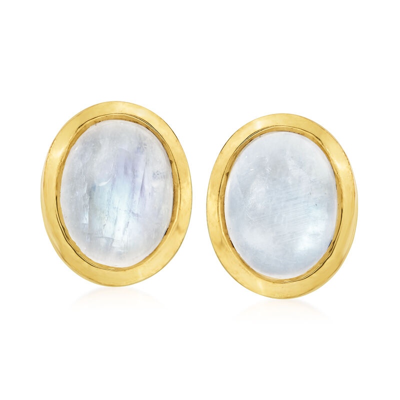 Moonstone Earrings in Sterling Silver and 18kt Gold Over Sterling image number 0