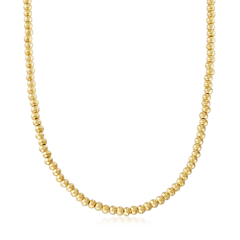 C. 1990 Vintage 22kt Yellow Gold Beaded Necklace image number 0