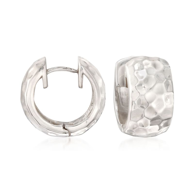 Zina Sterling Silver &quot;Sahara&quot; Huggie Hoop Earrings. 5/8&quot; image number 0
