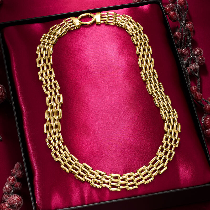14kt Yellow Gold Panther-Link Necklace image number 2