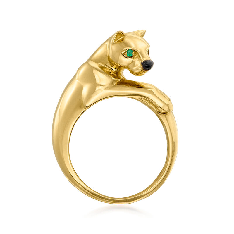C. 1980 Vintage Cartier 18kt Yellow Gold Panther Ring image number 1