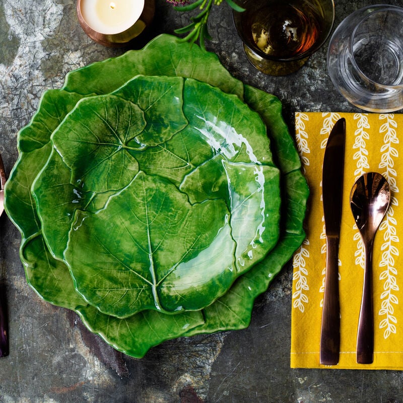 Vietri "Foglia" Green Dinnerware from Italy image number 8