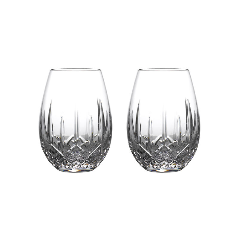 Waterford Crystal &quot;Nouveau&quot; Set of 2 Lismore Stemless Glasses for Light Red Wine image number 0