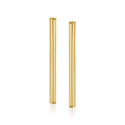 Italian 14kt Yellow Gold Linear Drop Earrings