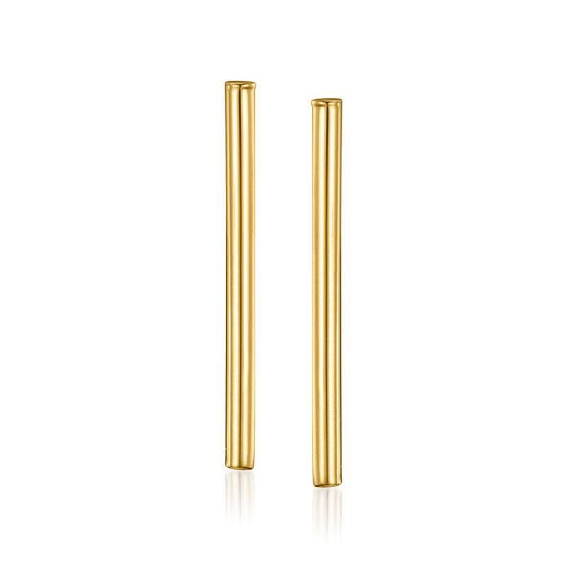 Italian 14kt Yellow Gold Linear Drop Earrings image number 0