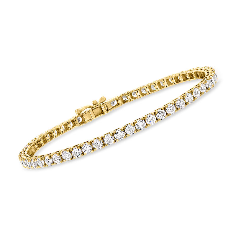 7.00 ct. t.w. Lab-Grown Diamond Tennis Bracelet in 14kt Yellow Gold image number 0