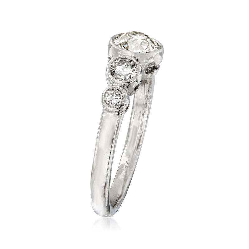 C. 2000 Vintage 1.40 ct. t.w. Diamond Ring in Platinum. Size 8 image number 2