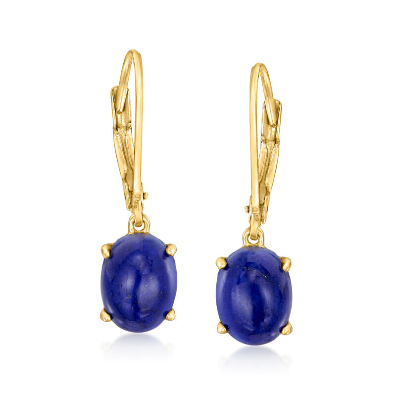 Lapis Drop Earrings in 18kt Gold Over Sterling  image number 0