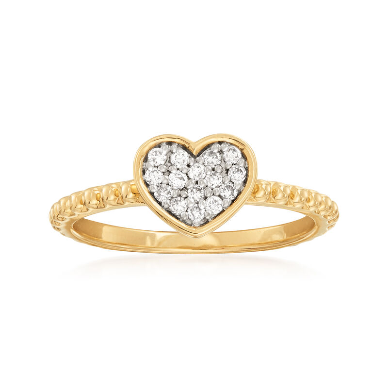 .14 ct. t.w. Diamond Heart Ring in 14kt Yellow Gold image number 0