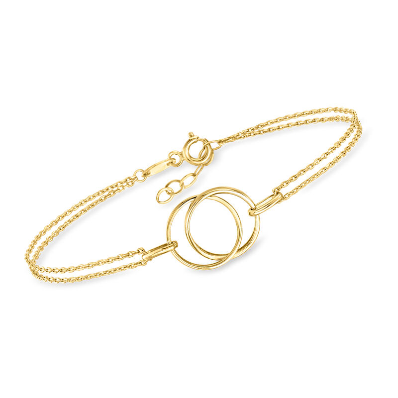 10kt Yellow Gold Double-Circle Bracelet image number 0