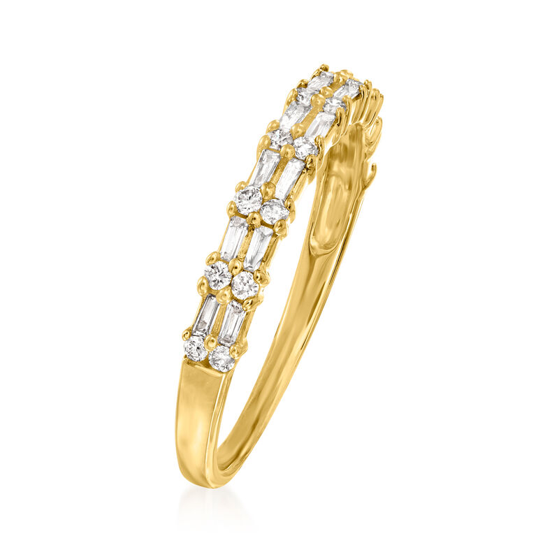 .30 ct. t.w. Baguette and Round Diamond Ring in 14kt Yellow Gold image number 2