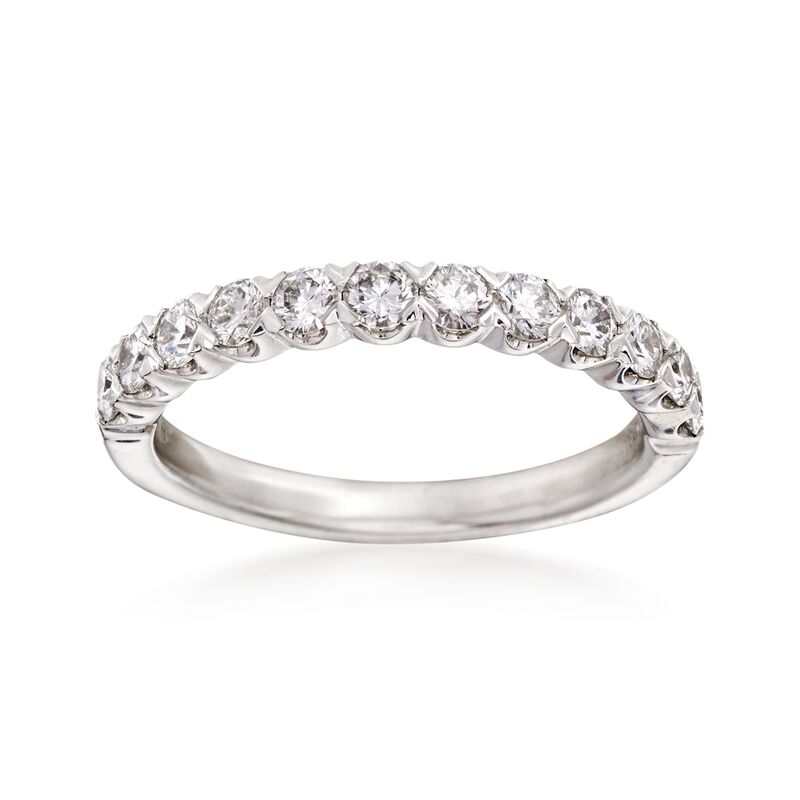Henri Daussi .70 ct. t.w. Diamond Wedding Ring in 18kt White Gold image number 0