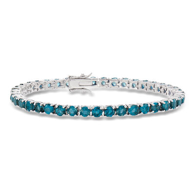 12.00 ct. t.w. London Blue Topaz Tennis Bracelet in Sterling Silver