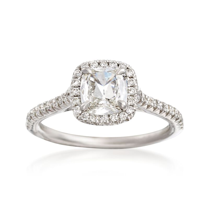 Henri Daussi 1.18 ct. t.w. Certified Diamond Engagement Ring in 18kt White Gold image number 0
