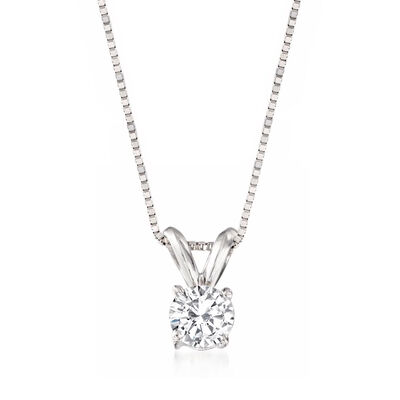 .33 Carat Diamond Solitaire Necklace in 14kt White Gold