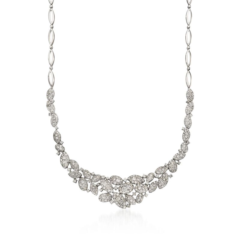 11.75 ct. t.w. Diamond Cluster Necklace in 18kt White Gold image number 0