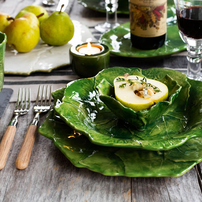 Vietri "Foglia" Green Dinnerware from Italy image number 11