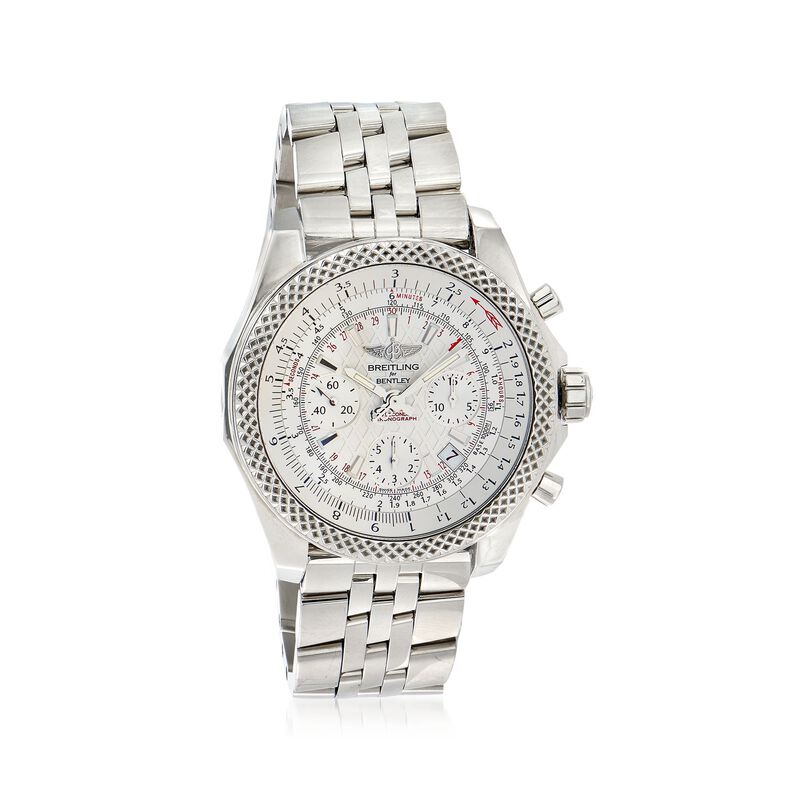 Breitling Bentley B06s Men's 44mm Auto Chronograph Stainless Steel Watch - Silver Dial image number 0
