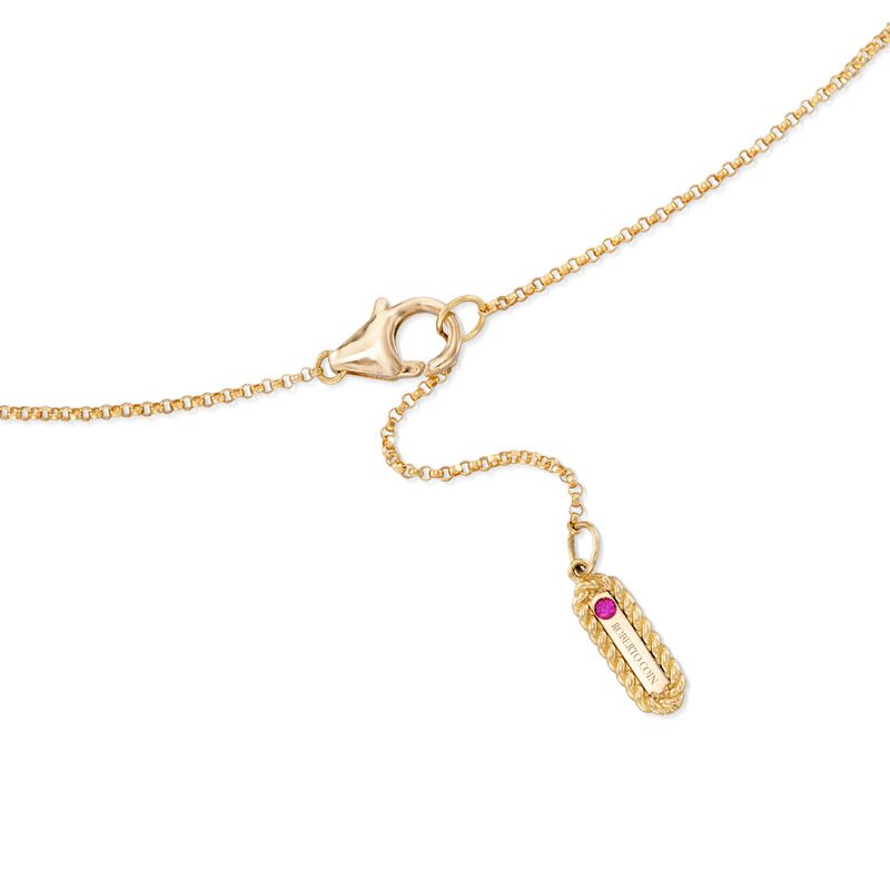 Roberto Coin &quot;Barocco&quot; .19 ct. t.w. Diamond Station Necklace in 18kt Yellow Gold. 18&quot; image number 2