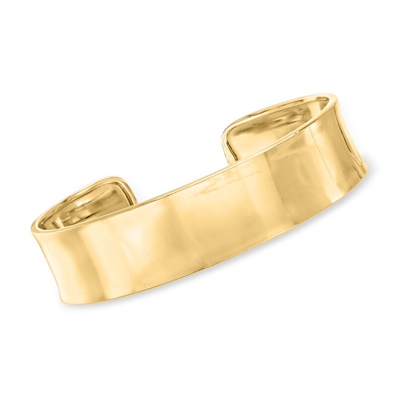 Italian 18kt Gold Over Sterling Polished Cuff Bracelet image number 0