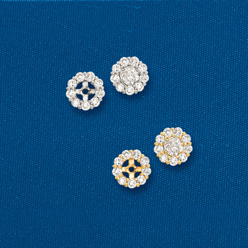 1.00 ct. t.w. Diamond Earring Jackets in 14kt White Gold image number 4