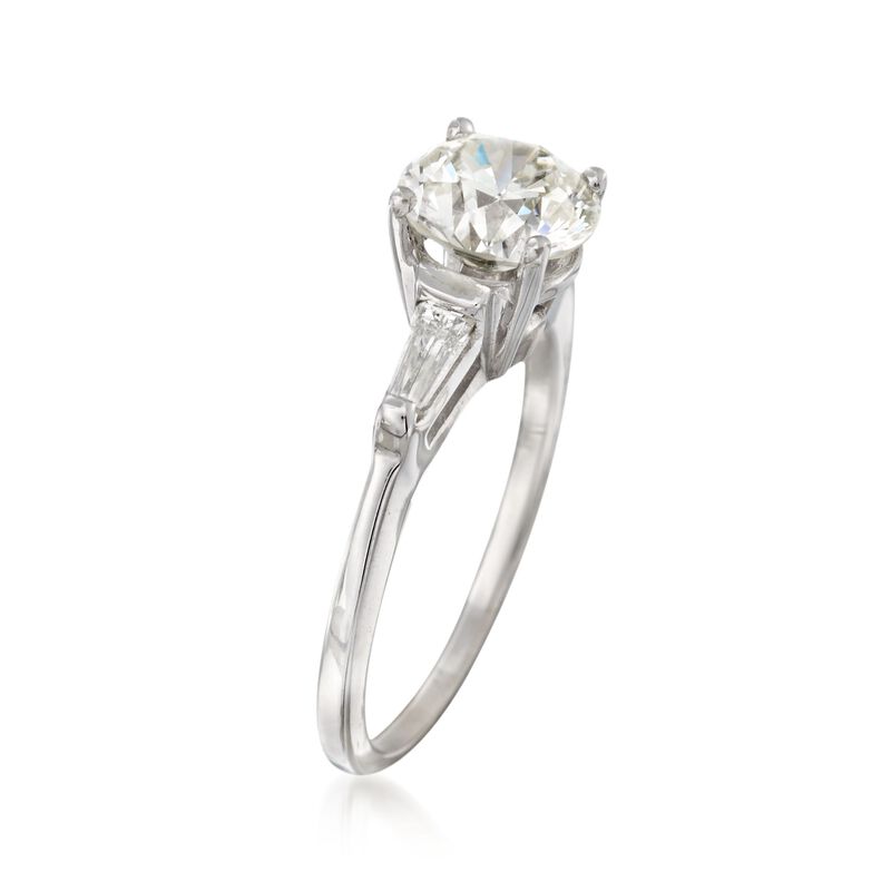 C. 2000 Vintage 2.31 ct. t.w. Certified Diamond Ring in 14kt White Gold. Size 7.5 image number 2