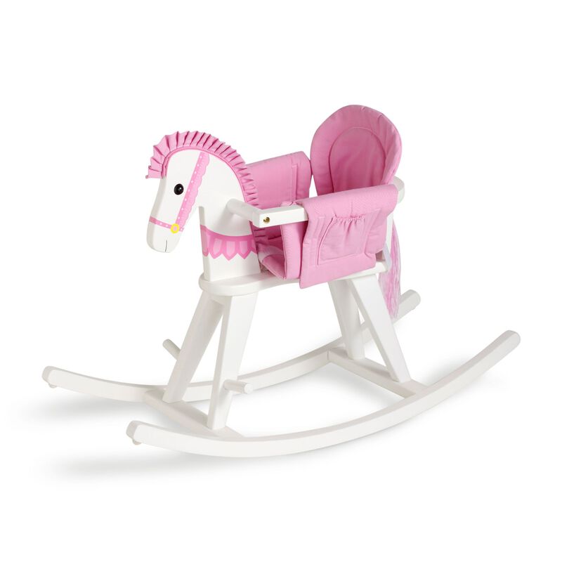 Baby-To-Kids Wooden Convertible Pink Rocking Horse image number 0