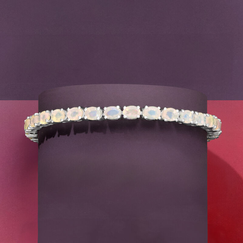 Ethiopian Opal Tennis Bracelet in Sterling Silver image number 3