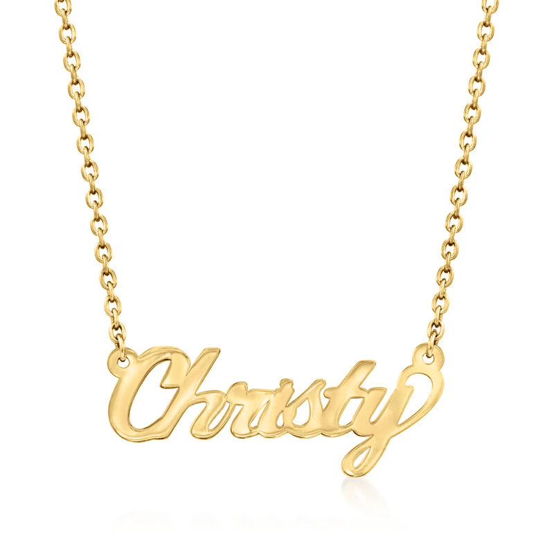 14kt Yellow Gold Personalized Name Necklace image number 0