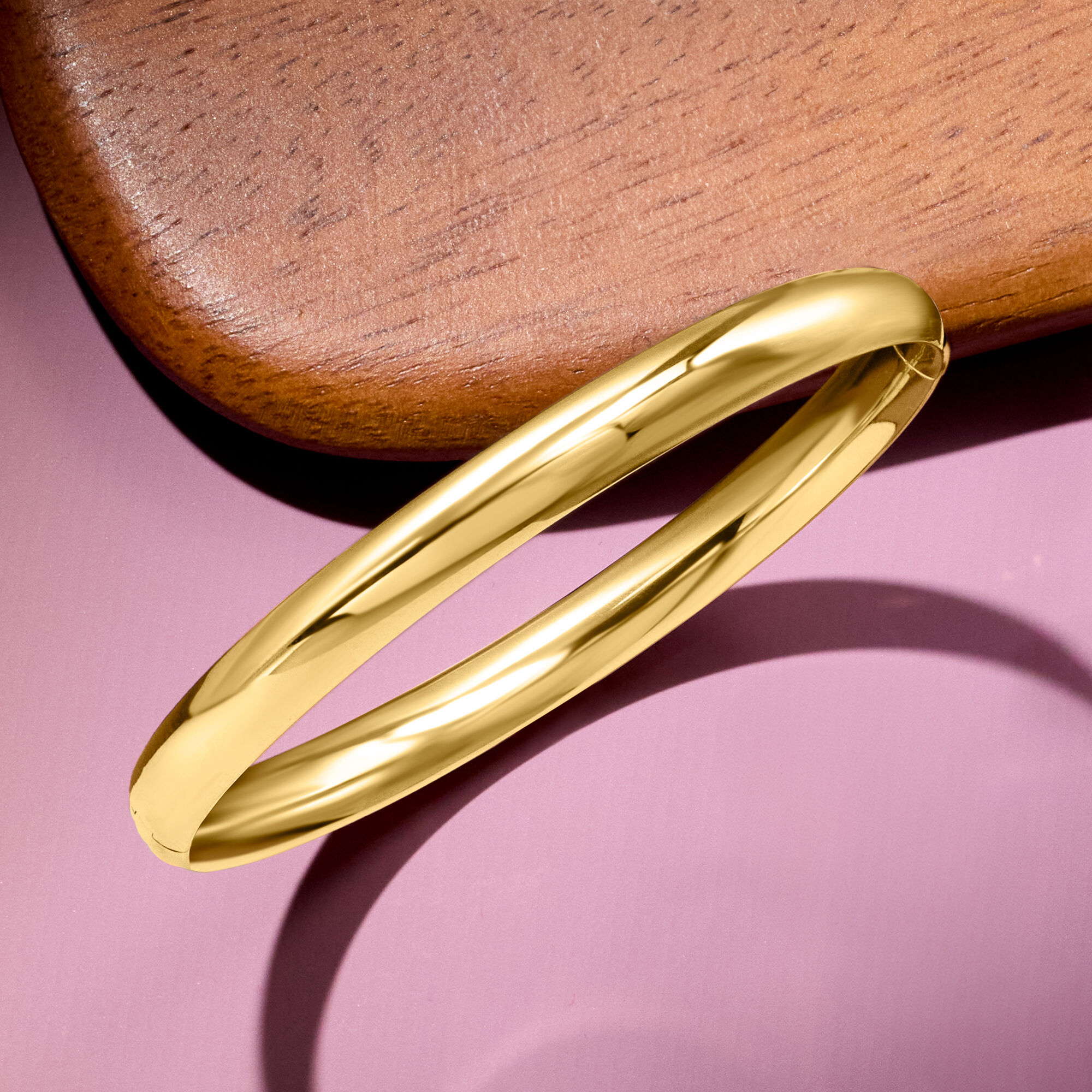 14kt Yellow Gold Polished Bangle Bracelet
