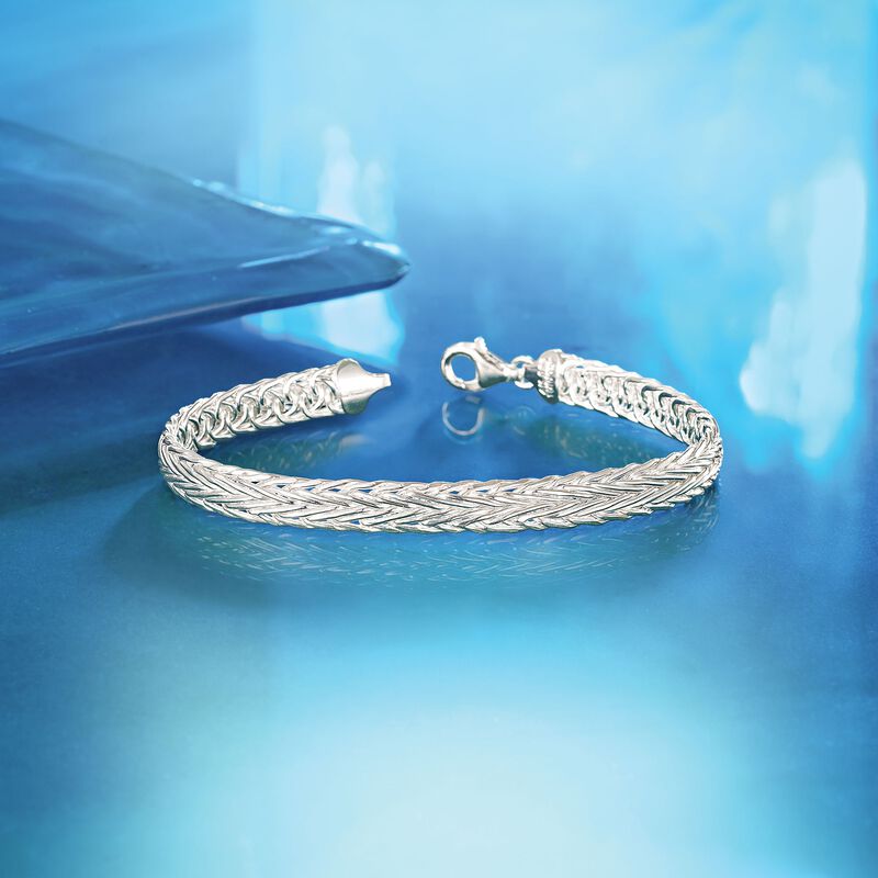 Sterling Silver Wheat-Chain Bracelet image number 3