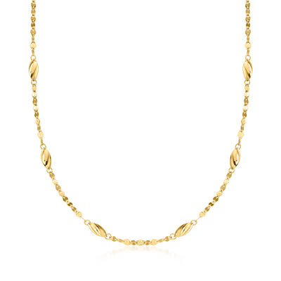 18kt Gold Over Sterling Lumachina-Chain Station Necklace