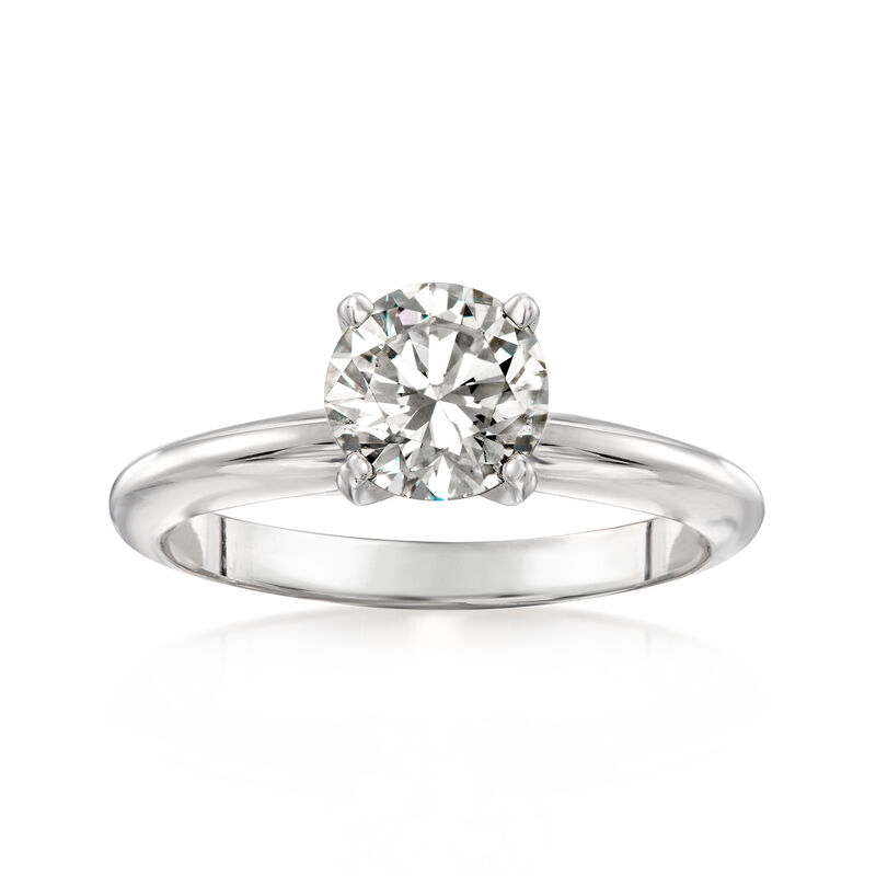 1.24 Carat Diamond Solitaire Ring in 14kt White Gold image number 0