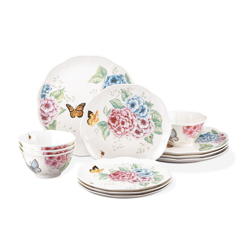 Lenox "Butterfly Meadow - Hydrangea" 12-pc. Service for 4 Porcelain Dinnerware Set image number 0