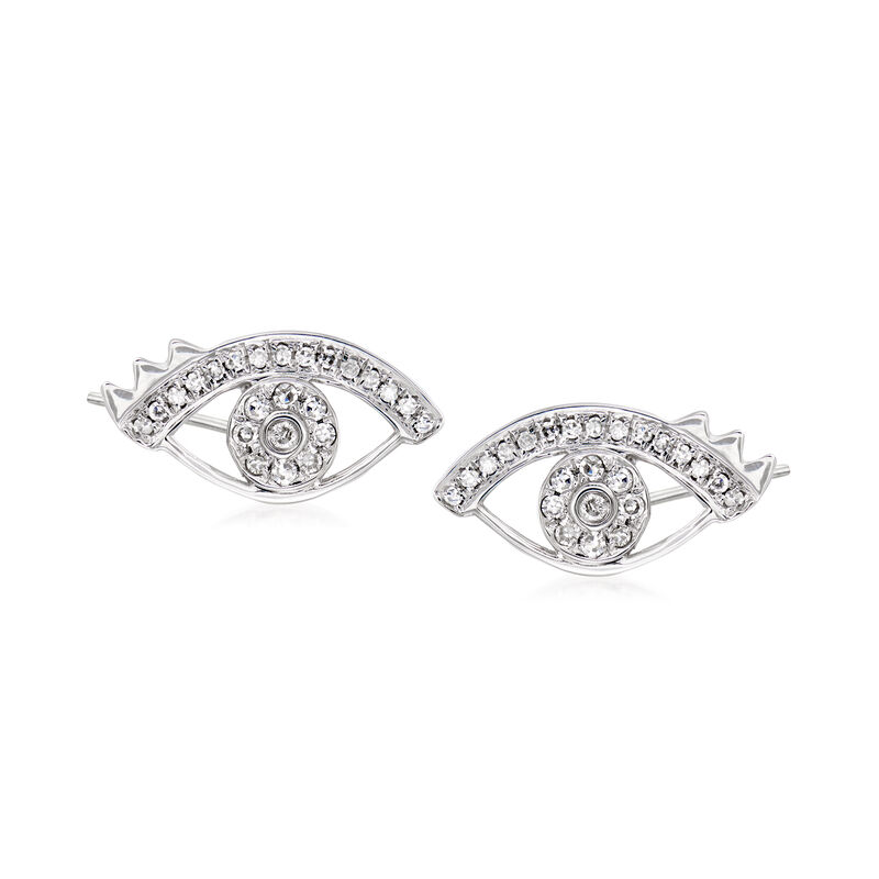 .24 ct. t.w. Diamond Eye Earrings in 18kt White Gold image number 0