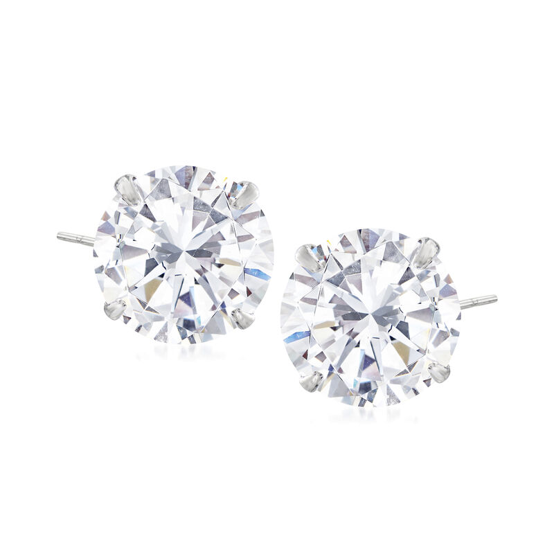 9-9.5mm Multicolored Cultured Pearl and 3.80 ct. t.w. CZ Jewelry Set: Four Pairs of Stud Earrings in Sterling Silver image number 6