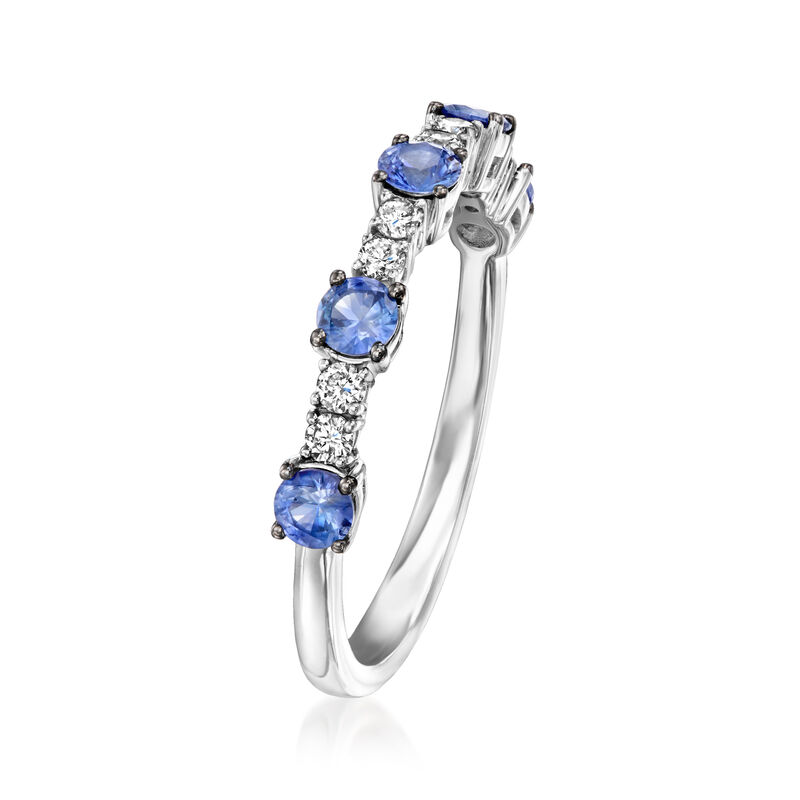 Le Vian "Couture" .50 ct. t.w. Blueberry Sapphire and .17 ct. t.w. Vanilla Diamond Ring in Platinum. Size 7 image number 2