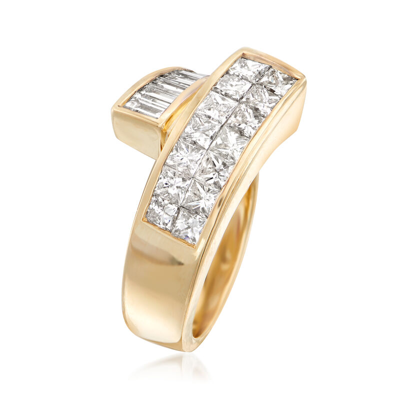 1.88 ct. t.w. Diamond Bypass Ring in 14kt Yellow Gold image number 2
