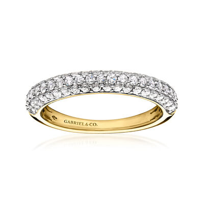 Gabriel & Co. .75 ct. t.w. Diamond Ring in 14kt Yellow Gold