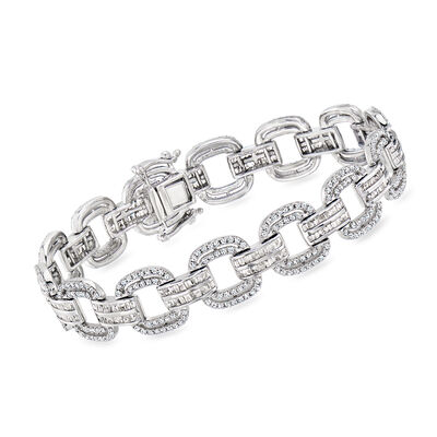 5.04 ct. t.w. Diamond Link Bracelet in Sterling Silver