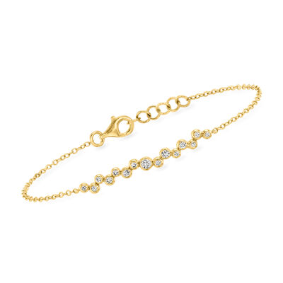 .25 ct. t.w. Scattered Lab-Grown Diamond Bracelet in 18kt Gold Over Sterling