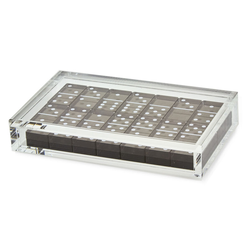 Silver Lucite Domino Set image number 0